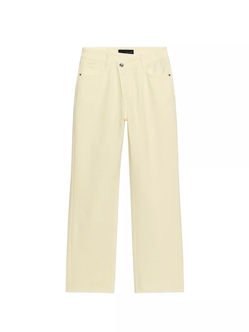 ZARA Z1975 High Waisted Crossover Waist Straight Jeans Yellow Size 28 US 6